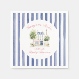 Parisisk babystövel Parisian Cafe Tea Party Pappersservett