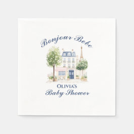 Parisisk babystövel Parisian Cafe Tea Party Pappersservett