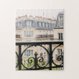Parisisk balkonjvyfotografi av pussel