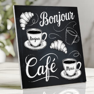 Parisisk Bistro Kritskriftscafé Kakelplatta