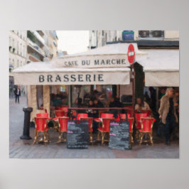 Parisisk Cafe Brasserie Wall Art Poster