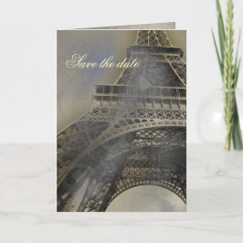Parisisk fransk bröllop spara datum meddelande