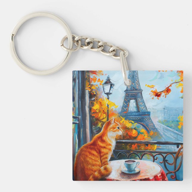 Parisisk höst | Ginger Cat på ett kafé (Framsidan)