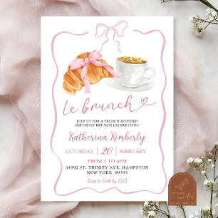 Parisisk låt oss Brunch Fransk Birthday Inbjudningar