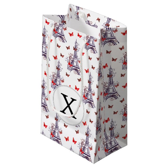 Parisisk romsk Lila Eiffel Torn Butterflies (Framsidan Vinklad)