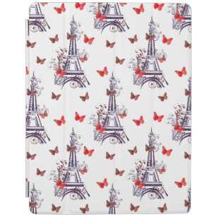 Parisisk romsk Lila Eiffel Torn Butterflies iPad Skydd