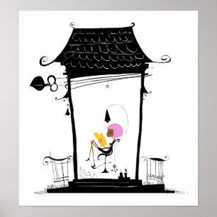 Parisisk Rosa Canvas Poster