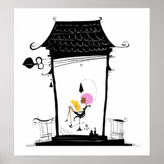 Parisisk Rosa Canvas Poster