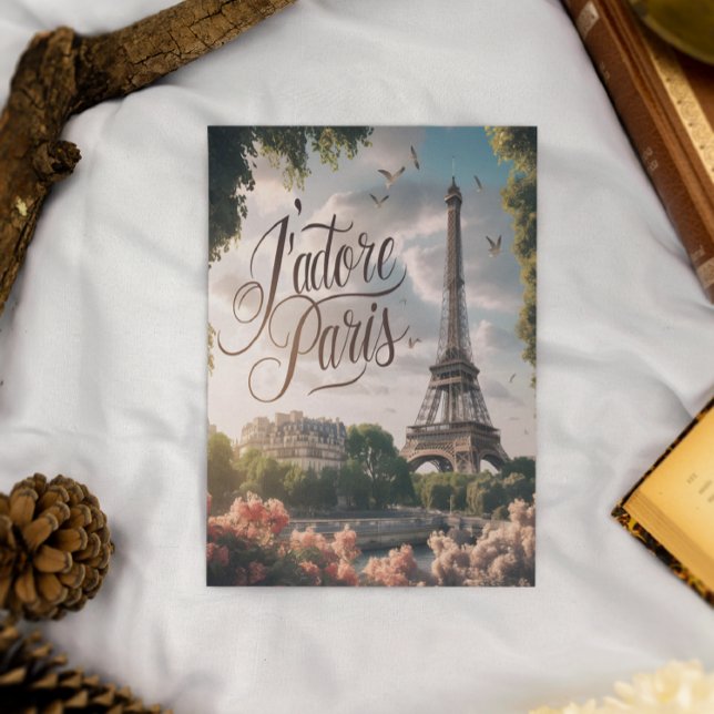 Parisisk solnedgång med Eiffel Torn Vykort (Skapare uppladdad)