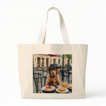 Parisisk Valp - Café Chic Tote Bag