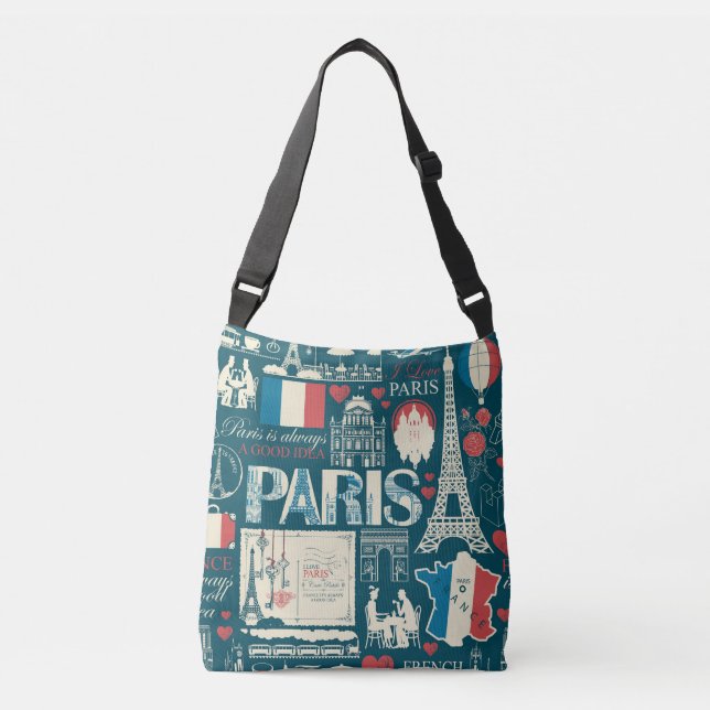 Parisisk Vintage: Fransk Republic Elegance Axelväska (Framsida)