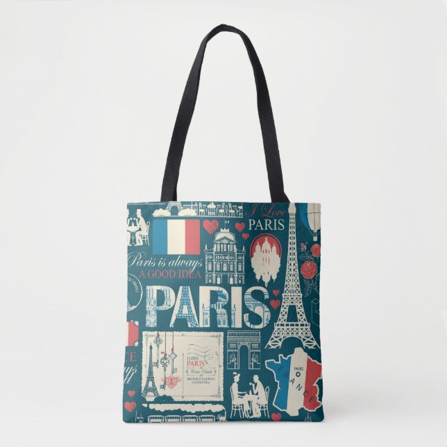 Parisisk Vintage: Fransk Republic Elegance Tygkasse (Framsida)