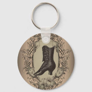 Parisisk Vintage Victorian sko retro mode onista Nyckelring