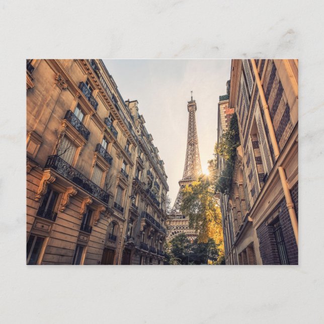 Parisisk vy vykort (Framsida)