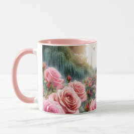 Parisiska Rosen Trädgård Eiffeltornet Rosa Mugg