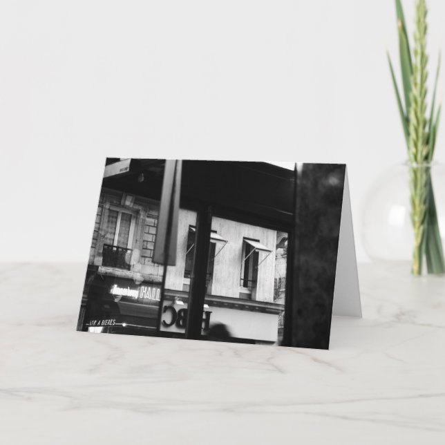 Parisiskt atmosfärsfönster och reflektionskort kort (Framsida)