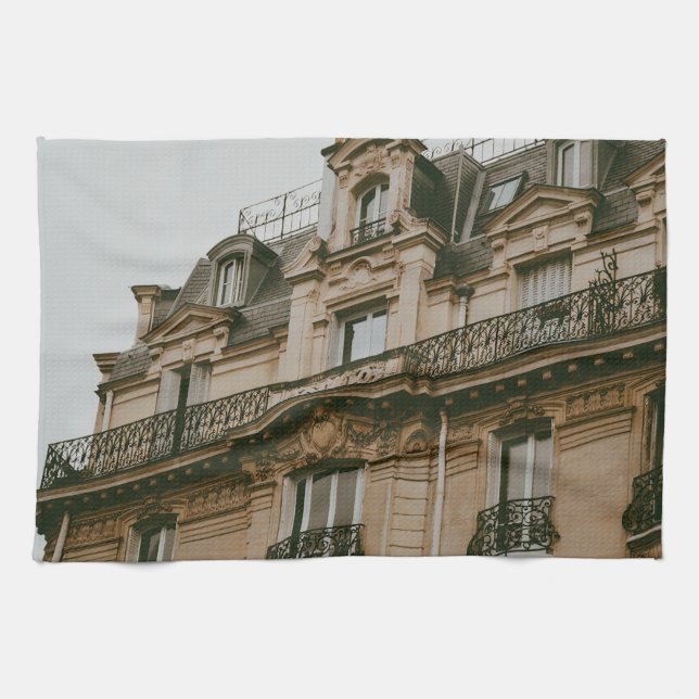 Parisiskt byggnad  kökshandduk (Horisontell)