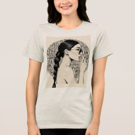Parisiskt Elegant Profil Ord Moln Konst T Shirt