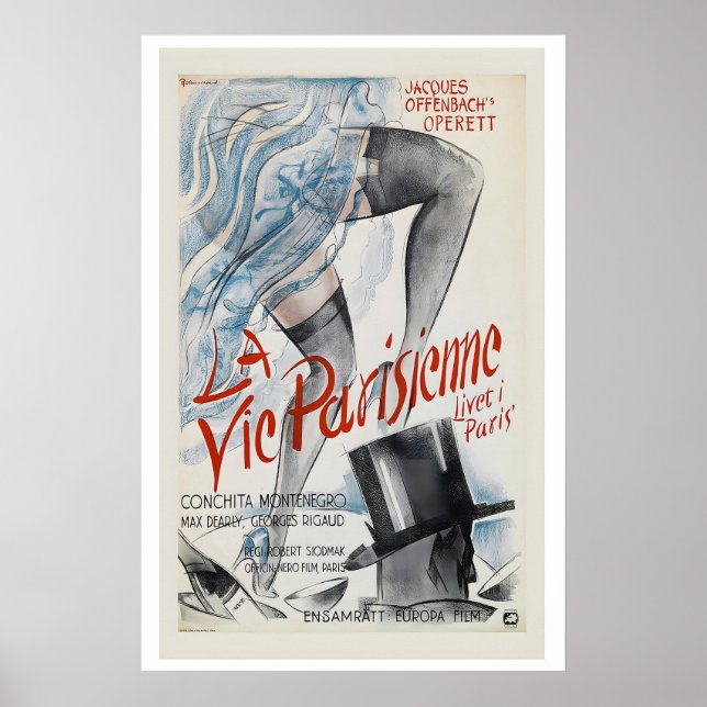 Parisiskt Liv La Vie Parisienne Jacques Poster (Framsidan)