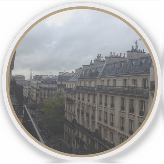 Parisiskt Regnälskare - v2 Klistermärken (Framsida)