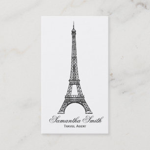 Parisiskt teme Eiffel Torn Travel Agent Visitkort