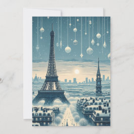 Parisiskt vinterelegans - Jul i staden Julkort