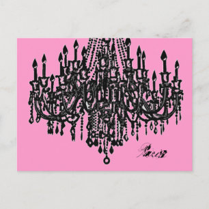 Parisiskt vykort för chandelier
