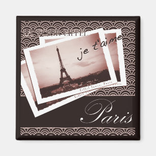 Parisiskt vykort magnet