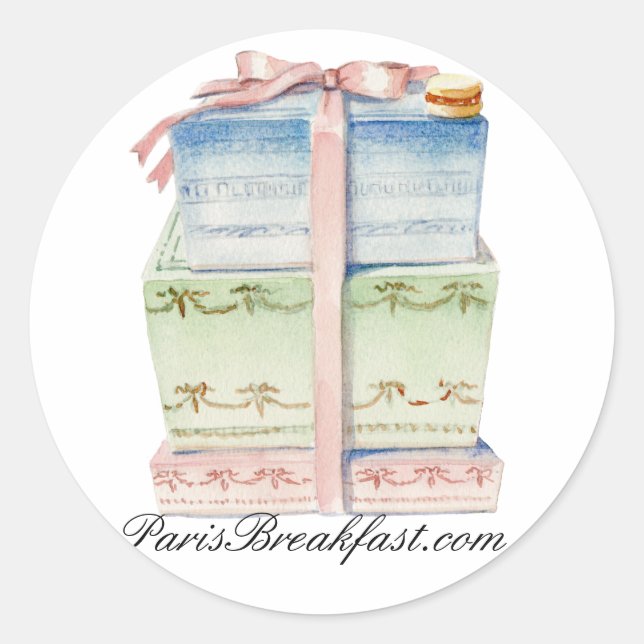 Parisklistermärke Runt Klistermärke (Framsida)