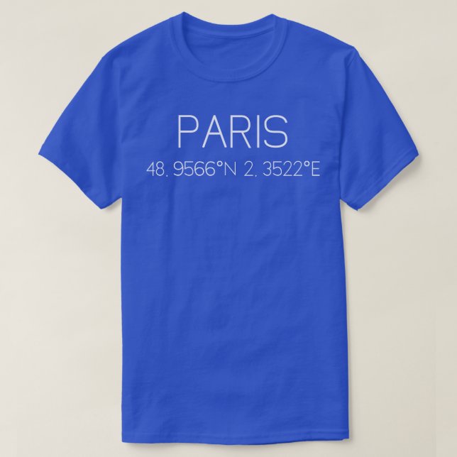 Pariskoordinater 2 t shirt (Design framsida)