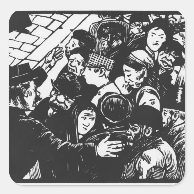 Pariskronan 1892 fyrkantigt klistermärke (Framsida)