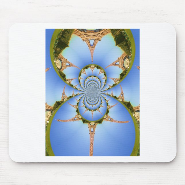 Parismagin: Geometric Eiffel Torn Design Musmatta (Framsidan)