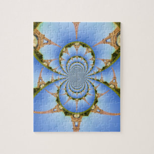 Parismagin: Geometric Eiffel Torn Design Pussel