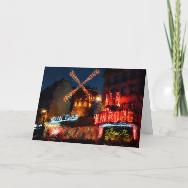 Parismålning poster kanvastryckets pussel p kort (Framsida)