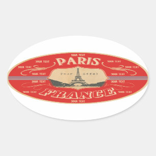 Parismärke Ovalt Klistermärke
