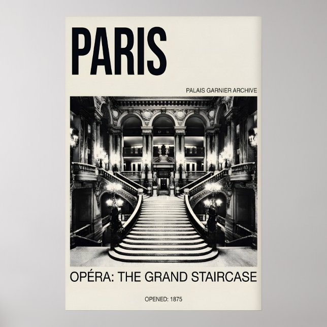 Parisoperans tryck - Palais Garnier Stora trappa (Framsidan)