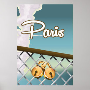 Parispadlocks kärlek poster