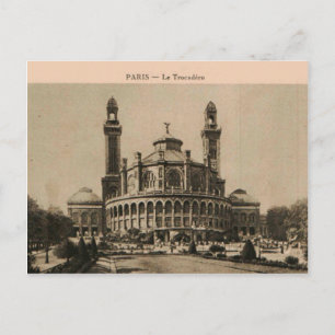 Parispalatset i Trocadero-vykort omkring 1920 Vykort