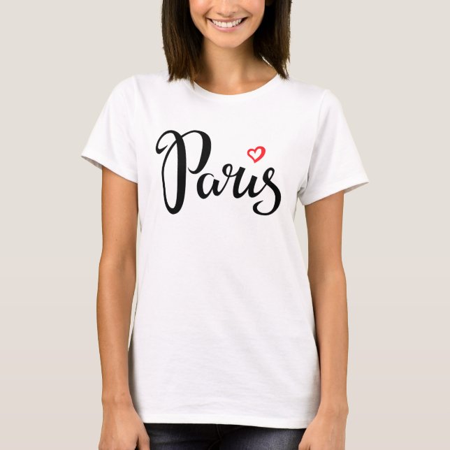 Parispenselbrev med hjärta t-shirt (Framsida)
