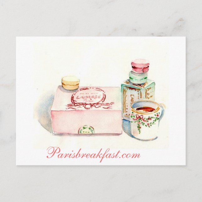 Parisregionen Macaron, Sång Gillott Vykort (Framsida)