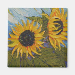 Pariss gul solrosmagnet magnet