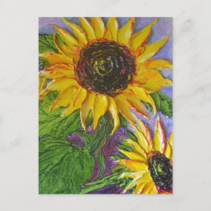 Pariss Gult Sunblommor Vykort