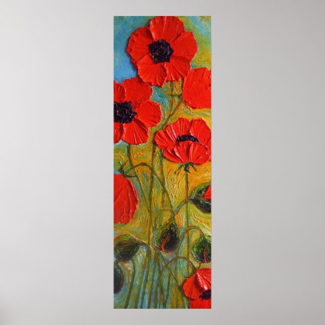 Pariss Tall Red Poppies Fine Art Poster (Framsidan)