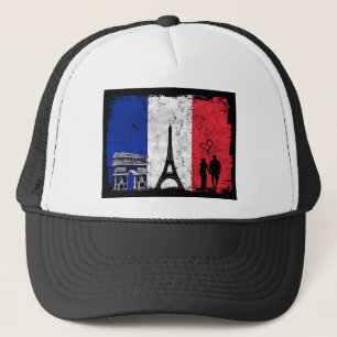 Parisstaden kärlek truckerkeps