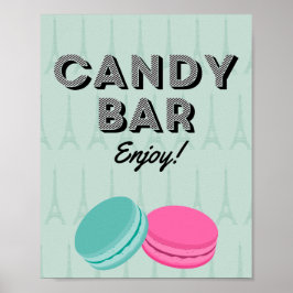 Paristeme Birthday Candy Pub Poster tecken