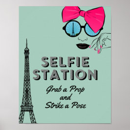 Paristeme Selfie Station Birthday Poster signatur