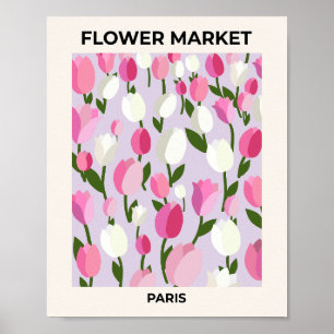 Paristulips-Rosa och Lilac-färskost Poster