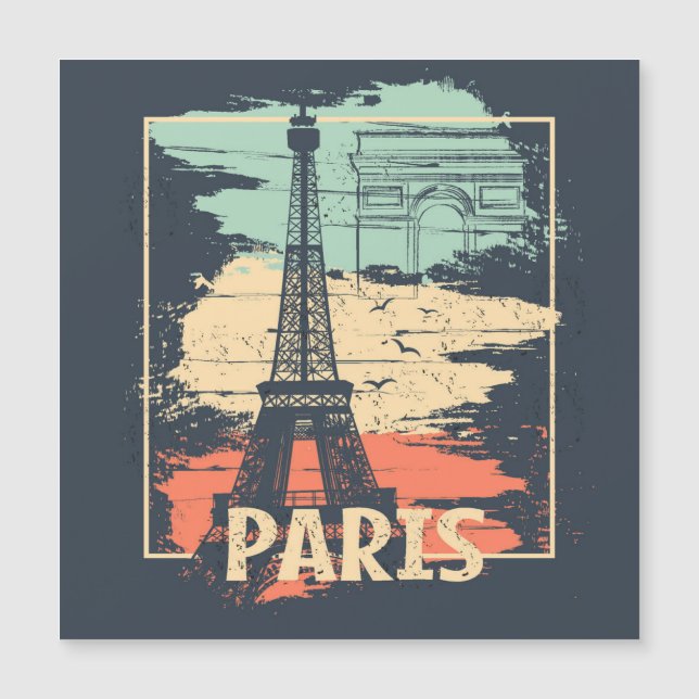 Paristypografi: abstrakt Eiffel poster. (Framsida)