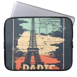 Paristypografi: abstrakt Eiffel poster. Laptop Fodral