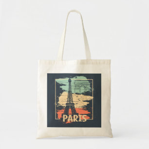 Paristypografi: abstrakt Eiffel poster. Tygkasse